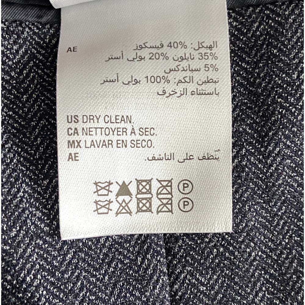 Bar III Sport Coat Men's 40 Short Slim Fit Stretch Dark Blue Herringbone NEW - Picture 9 of 12